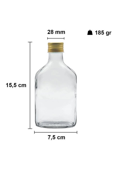 Hermia Juego de Botellas de Vidrio con Toque de Oro (5 piezas) Hermia Juego de Botellas de Vidrio con Toque de Oro (5 piezas)